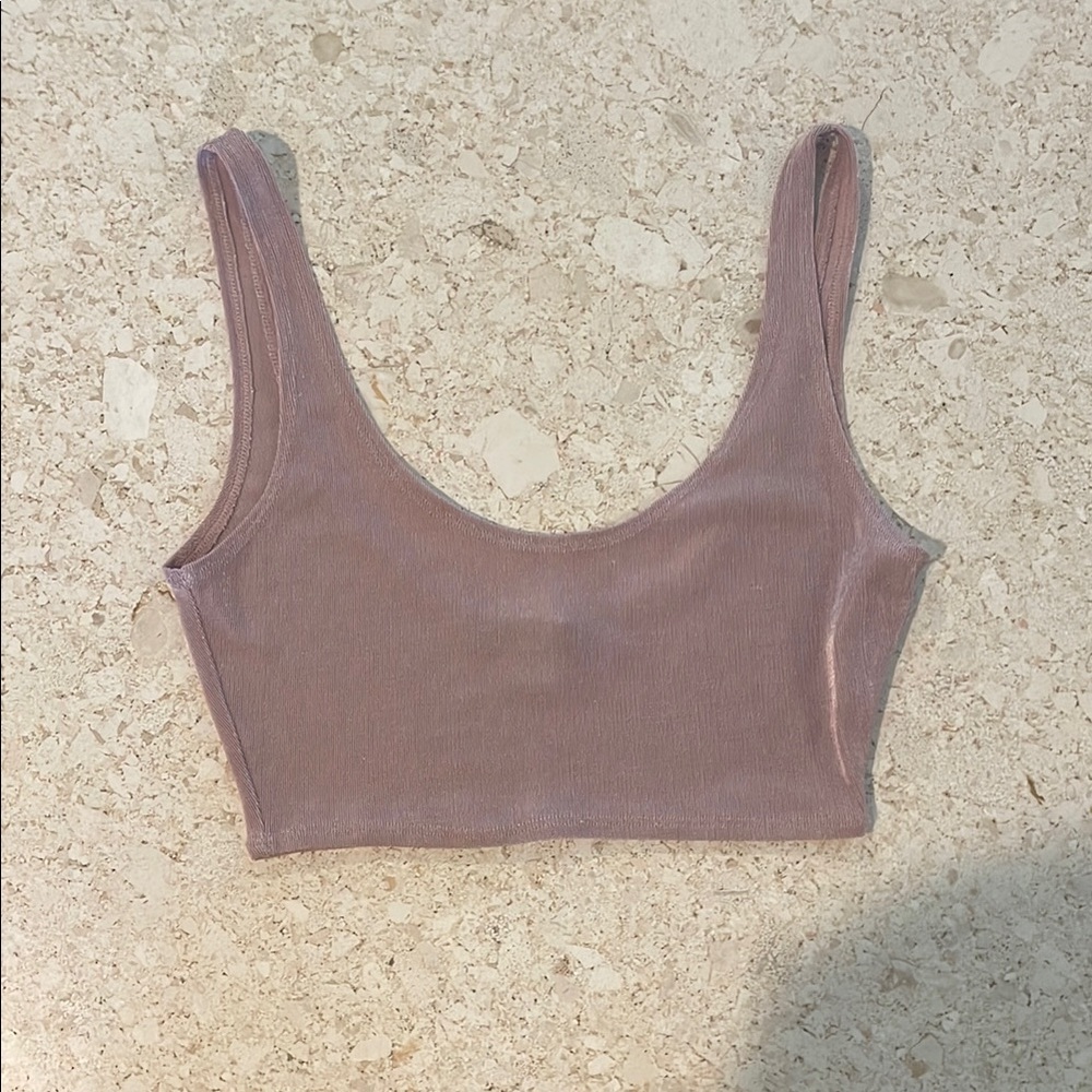 Stylish Mauve Crop Top